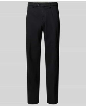 Hiltl Regular Fit Stoffhose mit Bügelfalten Modell 'Peaker' - Schwarz