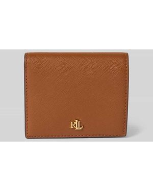 Ralph Lauren Portemonnaie mit Label-Applikation - Braun