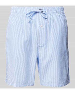 Christian Berg Men Pyjama-Shorts mit Tunnelzug - Blau