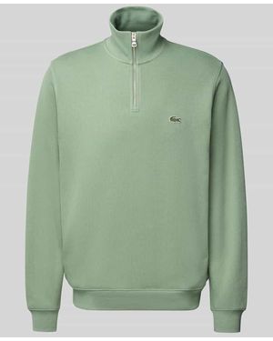 Lacoste Regular Fit Troyer aus reiner Baumwolle - Grün