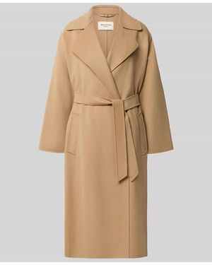 Weekend by Maxmara Regular Fit Mantel aus Schurwoll-Mix Modell 'OPEROSO' - Natur