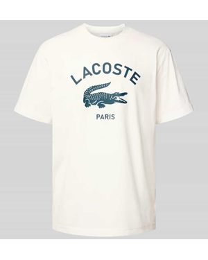 Lacoste Regular Fit T-Shirt aus reiner Baumwolle - Weiß