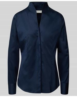 Eterna Bluse mit Kelchkragen Modell 'Ruby' - Blau