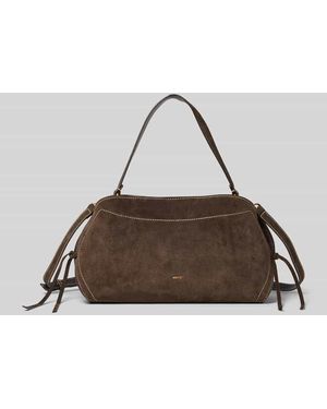 Abro⁺ Shoulder Bag aus echtem Leder mit Logo-Detail - Braun