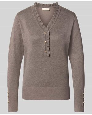 Freequent Regular Fit Pullover mit Woll-Alpaka-Anteil Modell 'Katie' - Grau
