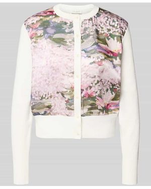 Ted Baker Cardigan mit geripptem Rundhalsausschnitt Modell 'SISILLA' - Pink