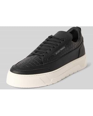 Antony Morato Sneaker aus echtem Leder Modell 'FLINT' - Schwarz