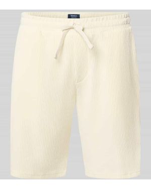 Mcneal Shorts mit Strukturmuster und elastischem Bund - Natur