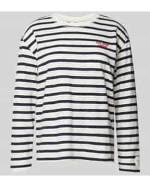 Pepe Jeans Shirt Met Lange Mouwen En Labelstitching - Grijs