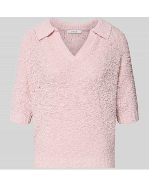Opus Strickshirt mit Umlegekragen Modell 'Posilly' - Pink