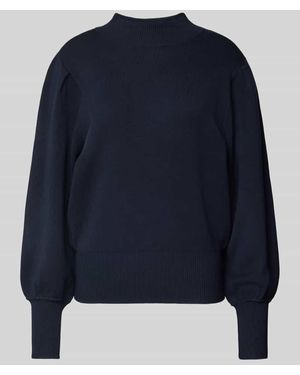 Y.A.S Strickpullover Mit Stehkragen Modell 'Fonny' - Blau