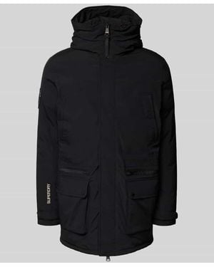 Superdry Parka mit Kapuze - Schwarz