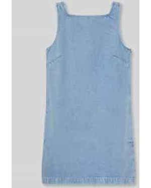 Calvin Klein Mini Denimjurk Van Puur Katoen - Blauw