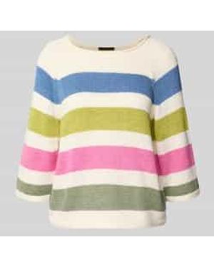 Ouí Gebreide Pullover Van Katoenmix - Grijs