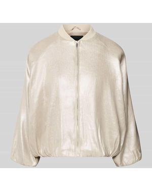 someday. Schimmernde Jacke mit Reißverschluss Modell 'Noema' - Natur