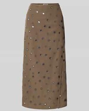 Weekday Wikkelrok Met Stitchings - Naturel