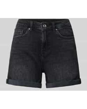 ONLY Relaxed Fit Korte Jeans Van Katoenmix - Zwart