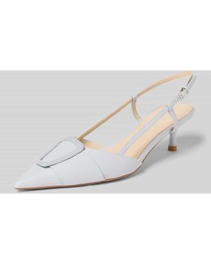 Marc Cain Pumps aus echtem Leder mit Logo-Detail - Natur