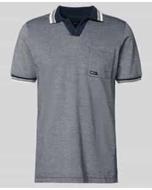 S.oliver Regular Fit Poloshirt Van Puur Katoen Model 'Open Collar Polo' - Grijs