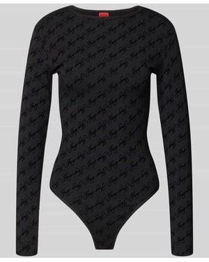 HUGO Slim Fit Body aus Baumwoll-Modal-Mix Modell 'FLOKKY' - Schwarz