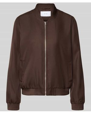 Vila Bomberjacke mit Eingrifftaschen Modell 'PAPAYA' - Braun
