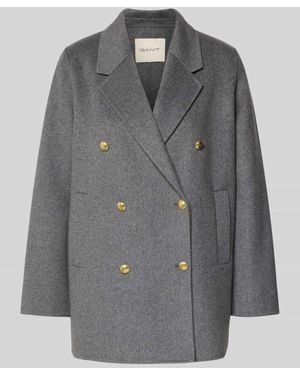 GANT Jacke aus Woll-Mix mit Kaschmir-Anteil - Grau