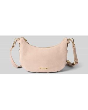 HEY MARLY Handtasche aus Kalbsleder mit Label-Applikation - Pink