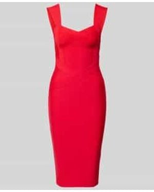 Lipsy Cocktailjurk Met Hartvormige Hals - Rood