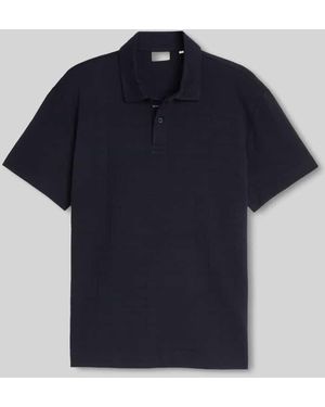 Tom Tailor Regular Fit Poloshirt aus reiner Baumwolle Modell 'structured polo' - Blau