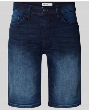 Blend Slim Fit Jeansshorts im 5-Pocket-Design Modell 'TWISTER' - Blau