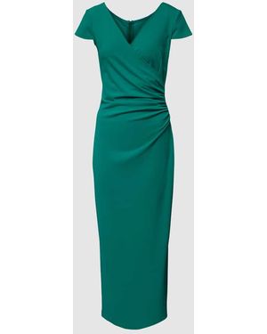 Paradi Cocktailkleid mit seitlicher Raffung - Grün