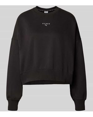 PUMA Regular Fit Sweatshirt aus Baumwoll-Mix X HYROX - Schwarz