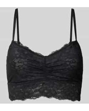 Snocks Bustier Met Kant En Verstelbare Bandjes - Zwart