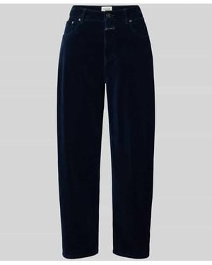 Closed Barrel Fit Cordhose Modell 'JAZZIE' - Blau