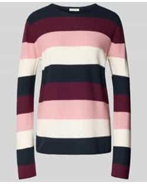Tom Tailor Regular Fit Gebreide Pullover Van Een Mix Van Katoen En Viscose - Roze