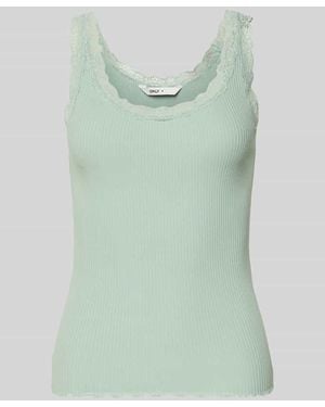 ONLY Slim Fit Tank Top aus Bio-Baumwoll-Mix Modell 'SARA' - Grün