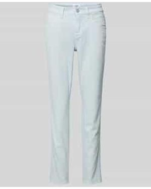 Cambio Slim Fit Jeans Met Verkort Model - Blauw