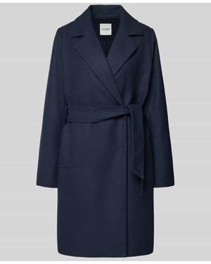 Mbym Mantel mit Bindegürtel Modell 'Tanni-M' - Blau