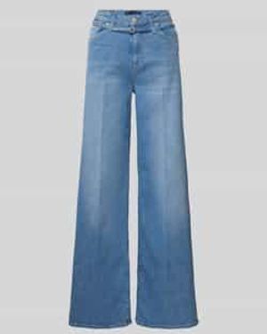 RAFFAELLO ROSSI Straight Leg Jeans Met Ceintuur - Blauw