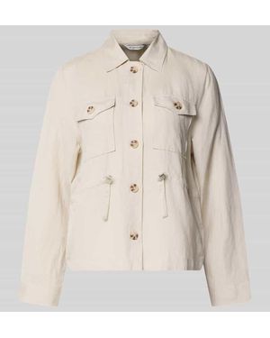 Tom Tailor Kurzblazer mit Taillengürtel aus Leinen-Mix - Natur