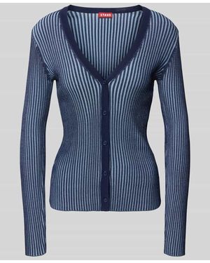 STAUD Strickcardigan mit Strukturmuster - Blau