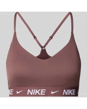 Nike Bustier mit Label-Details und verstellbaren Trägern - Lila