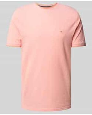 Fynch-Hatton T-shirt Met Labelstitching - Roze