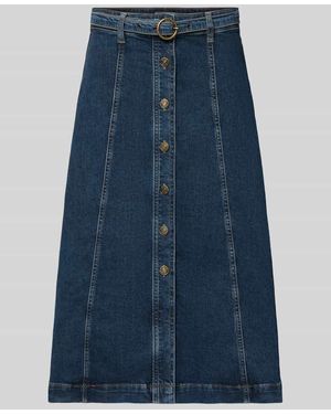 Joop! Midirock mit Knopfleiste Modell 'Risa' - Blau