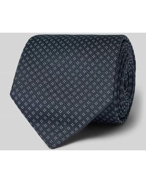 BOSS Krawatte aus reiner Seide mit Allover-Muster Modell 'ONE' - Blau