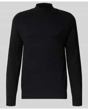 Strellson Regular Fit Gebreide Pullover Van Katoenmix, Model 'Tito' - Zwart