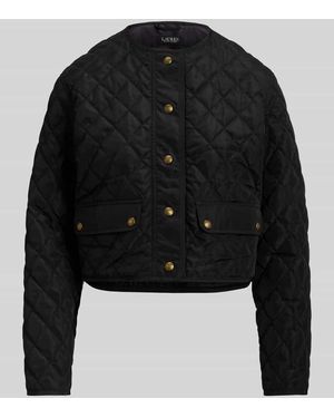 Ralph Lauren Cropped Fit Steppjacke mit Pattentaschen Modell 'CENWAY' - Schwarz