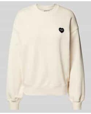 Carhartt Oversized Sweatshirt Van Puur Katoen - Naturel