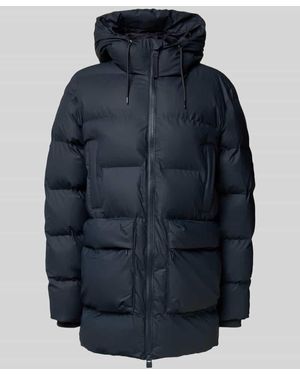 Rains Steppjacke mit Zweiwege-Reißverschluss - Blau