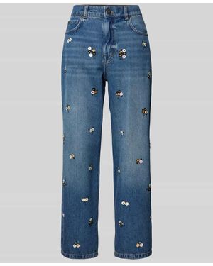 Weekend by Maxmara Jeans mit Ziersteinbesatz - Blau